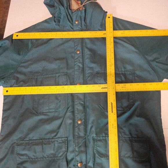 Vintage Lands' End Hooded Utility Field Chore Barn Jacket Forest Green 2X 3798 - Picture 6 of 9
